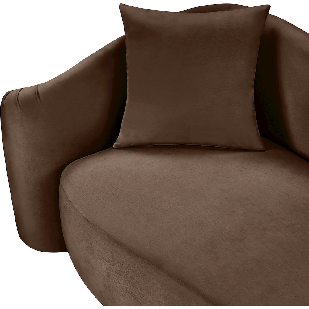 Destin Brown Velvet Chair. Picture 12