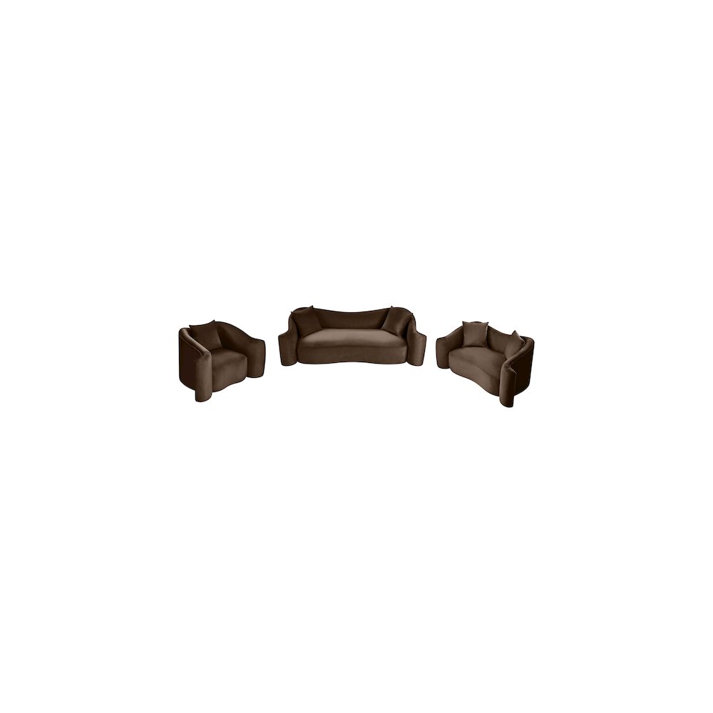 Destin Brown Velvet Chair. Picture 13