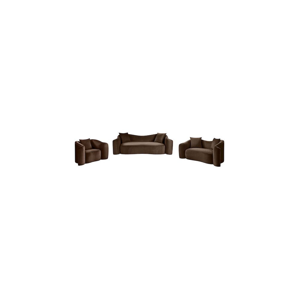 Destin Brown Velvet Chair. Picture 14