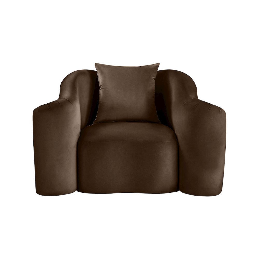 Destin Brown Velvet Chair. Picture 2