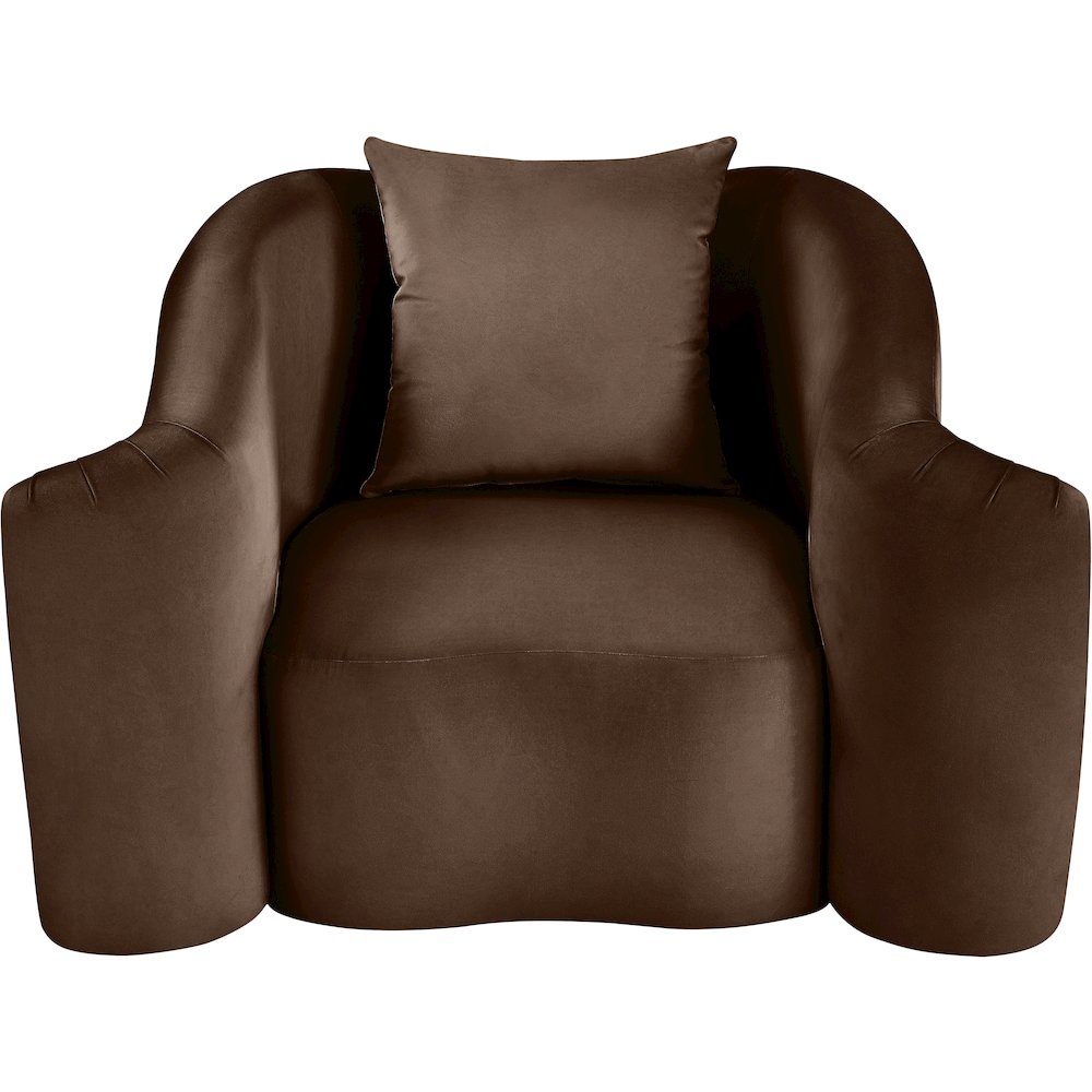 Destin Brown Velvet Chair. Picture 3