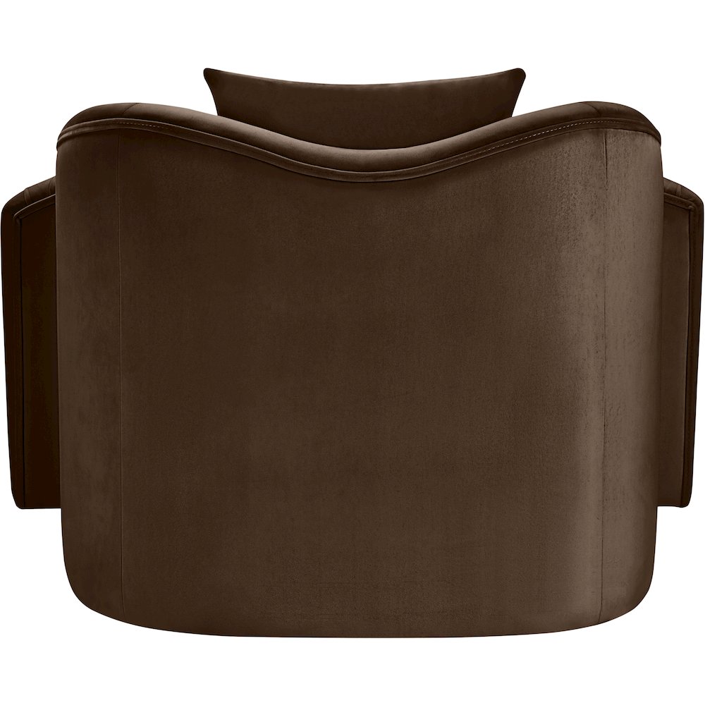 Destin Brown Velvet Chair. Picture 4