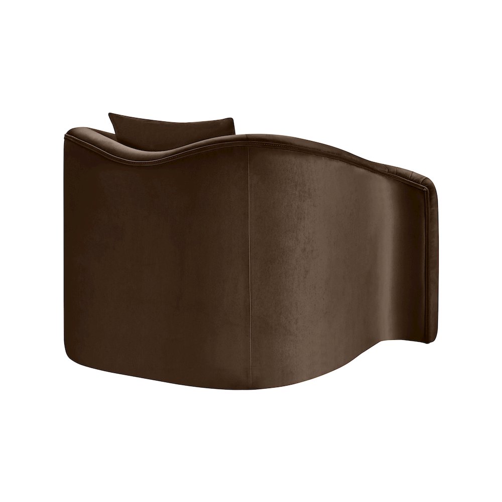Destin Brown Velvet Chair. Picture 5