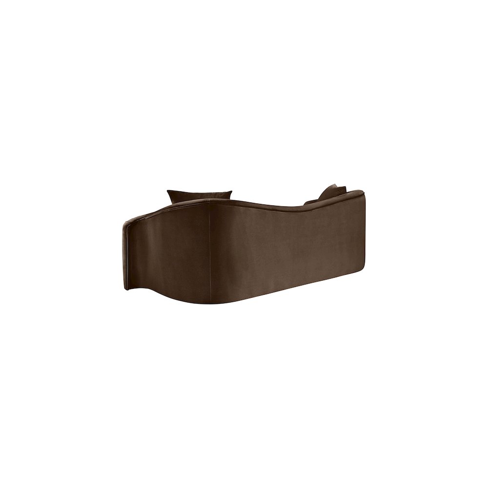Destin Brown Velvet Sofa. Picture 5