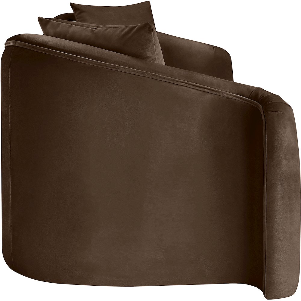 Destin Brown Velvet Sofa. Picture 6