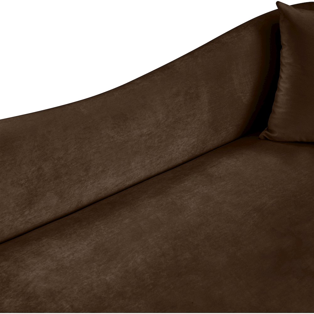 Destin Brown Velvet Sofa. Picture 7