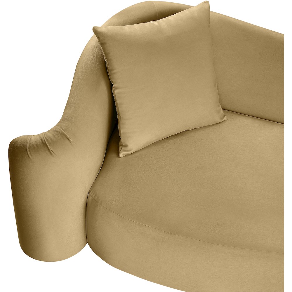 Destin Camel Velvet Chair. Picture 9