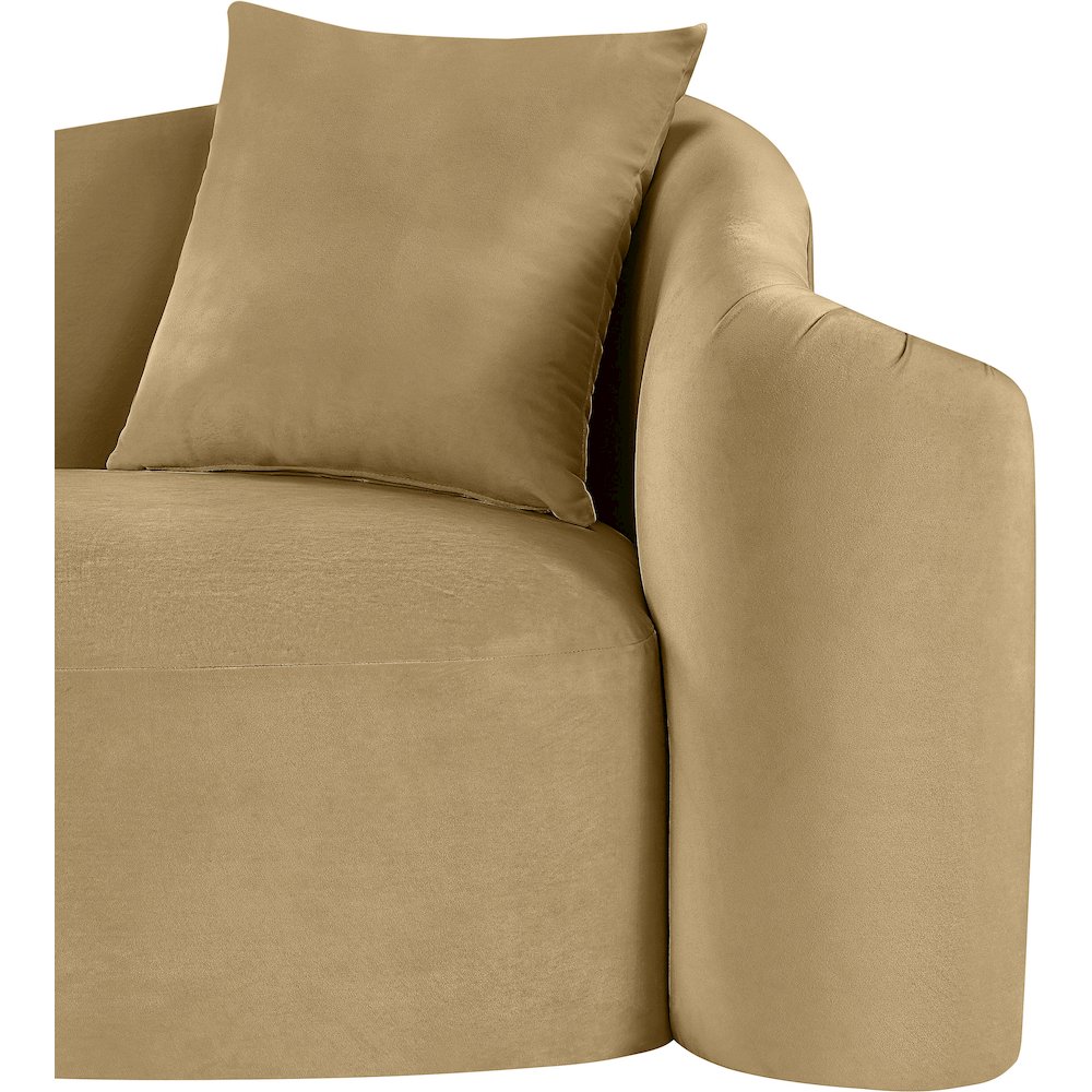 Destin Camel Velvet Chair. Picture 10