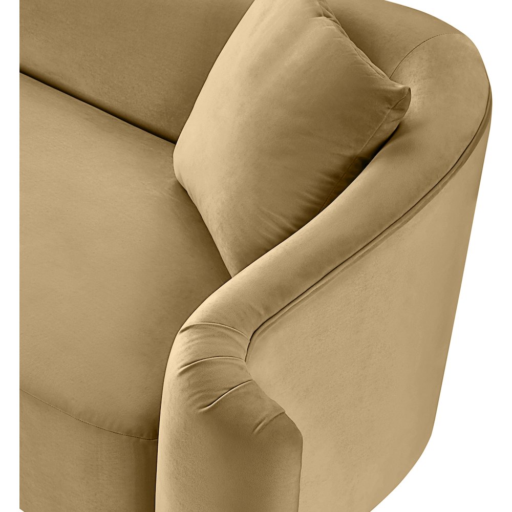 Destin Camel Velvet Chair. Picture 11