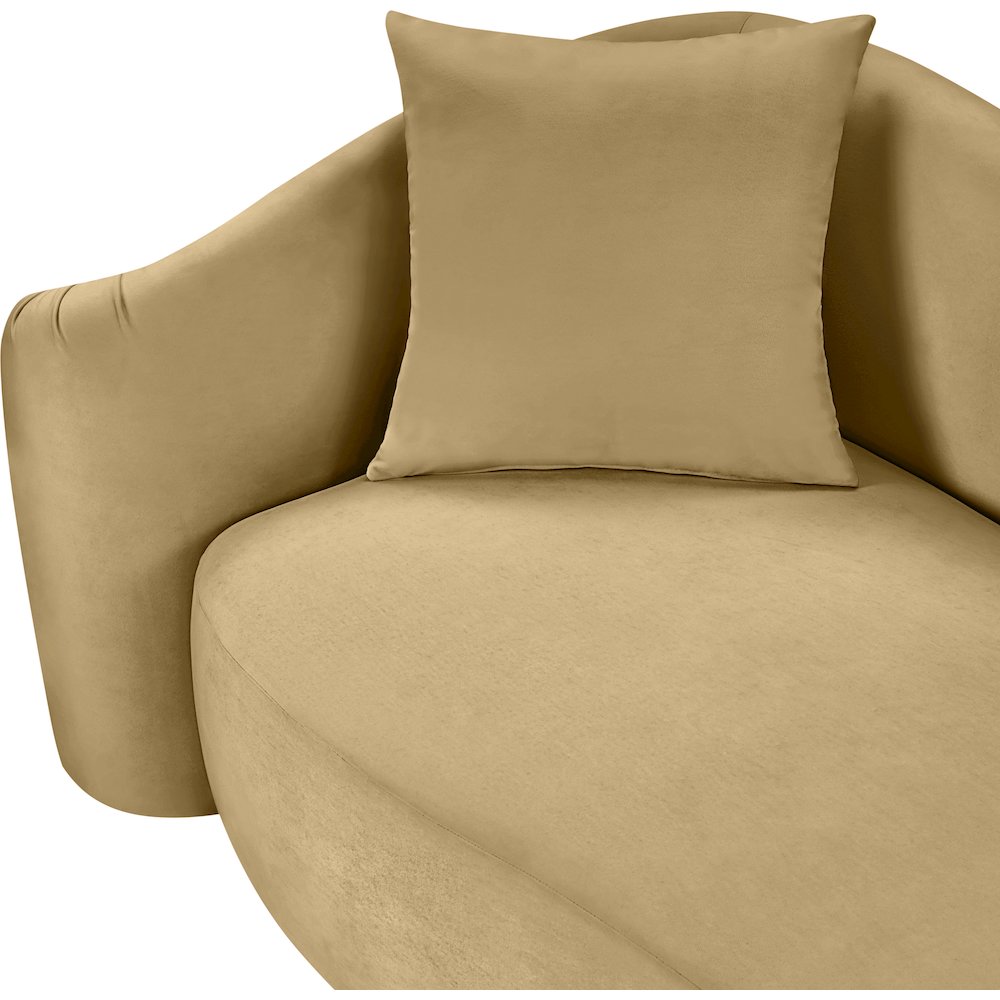 Destin Camel Velvet Chair. Picture 12
