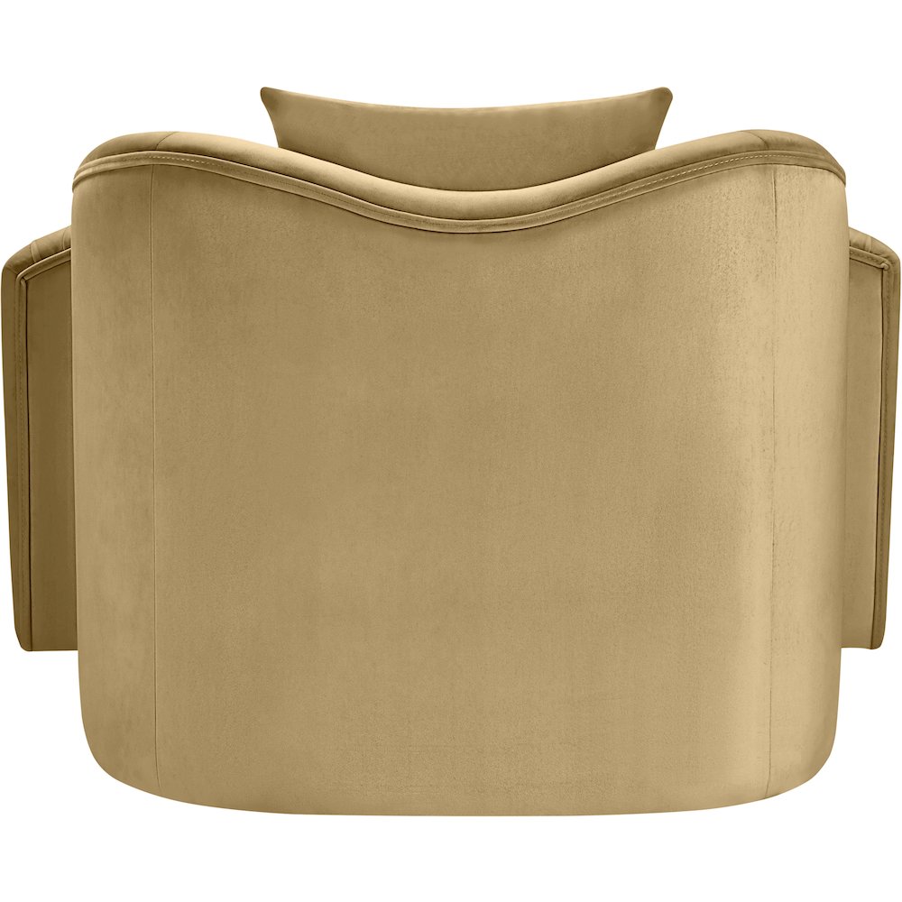 Destin Camel Velvet Chair. Picture 4