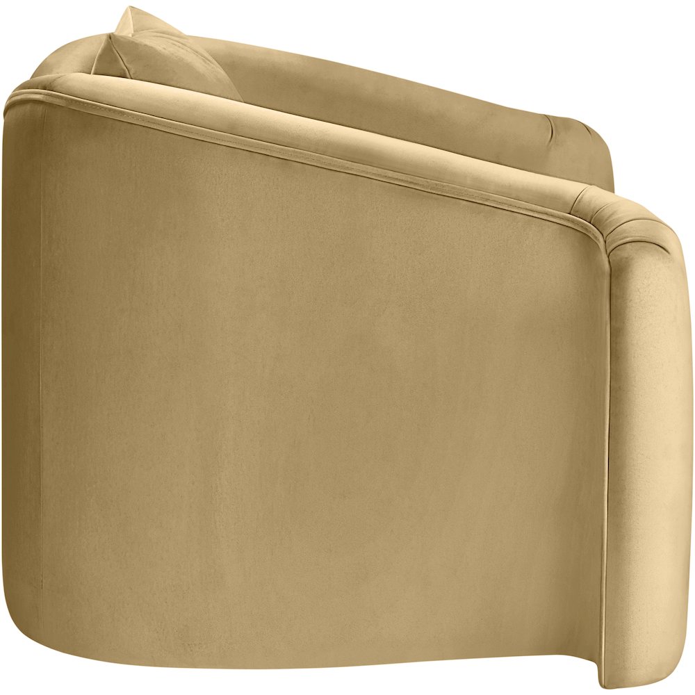 Destin Camel Velvet Chair. Picture 6