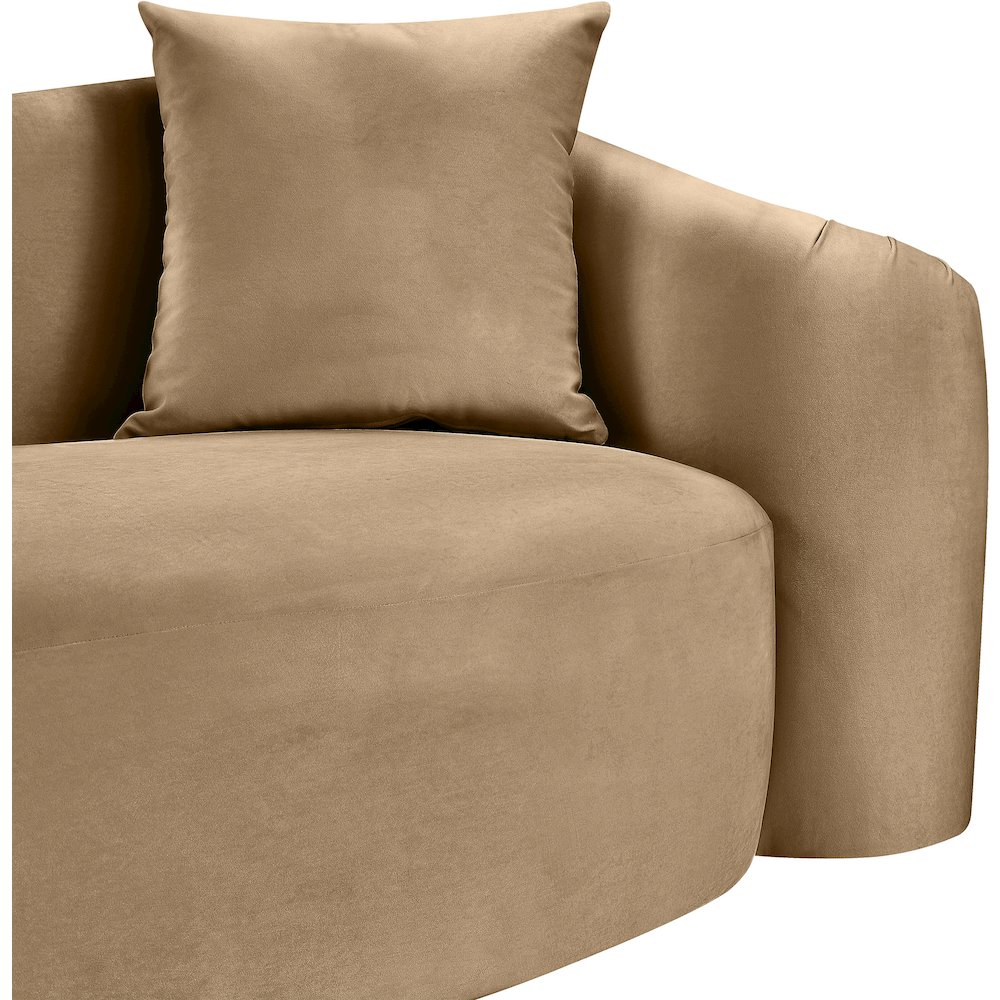 Destin Camel Velvet Chair. Picture 8
