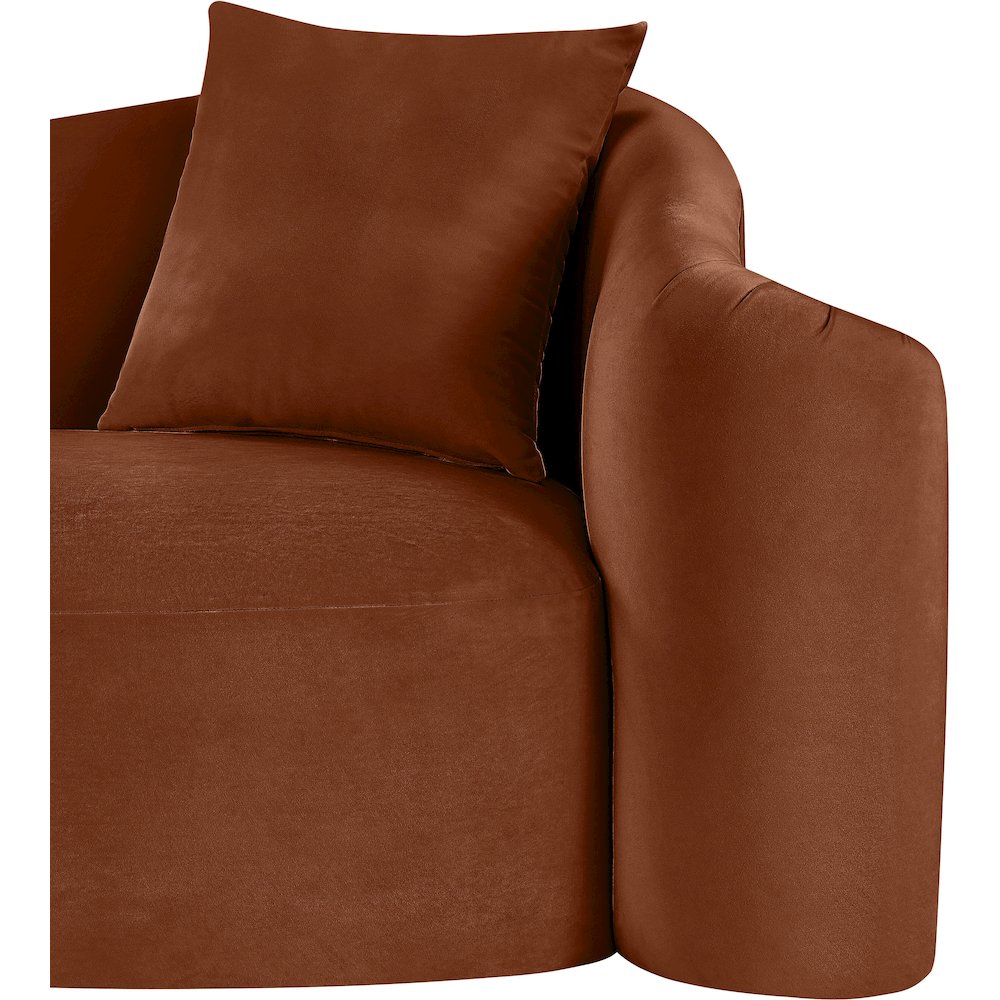 Destin Cognac Velvet Chair. Picture 10