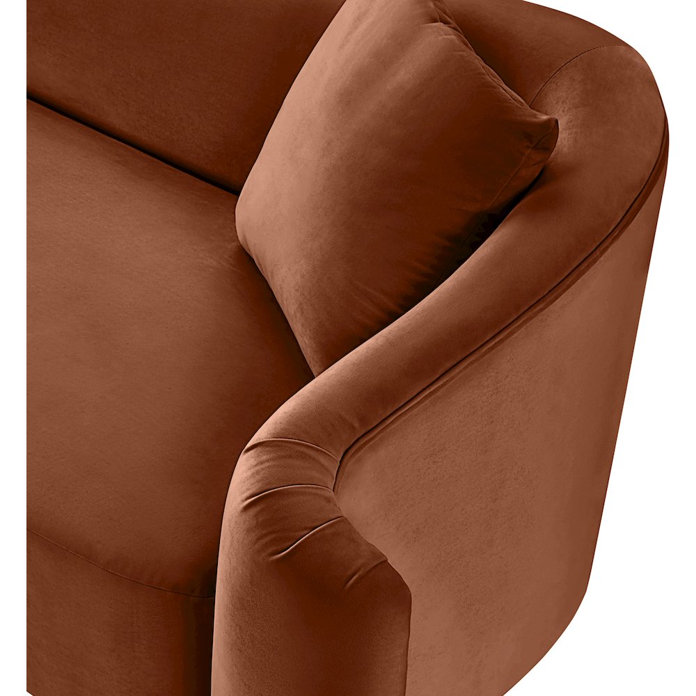 Destin Cognac Velvet Chair. Picture 11