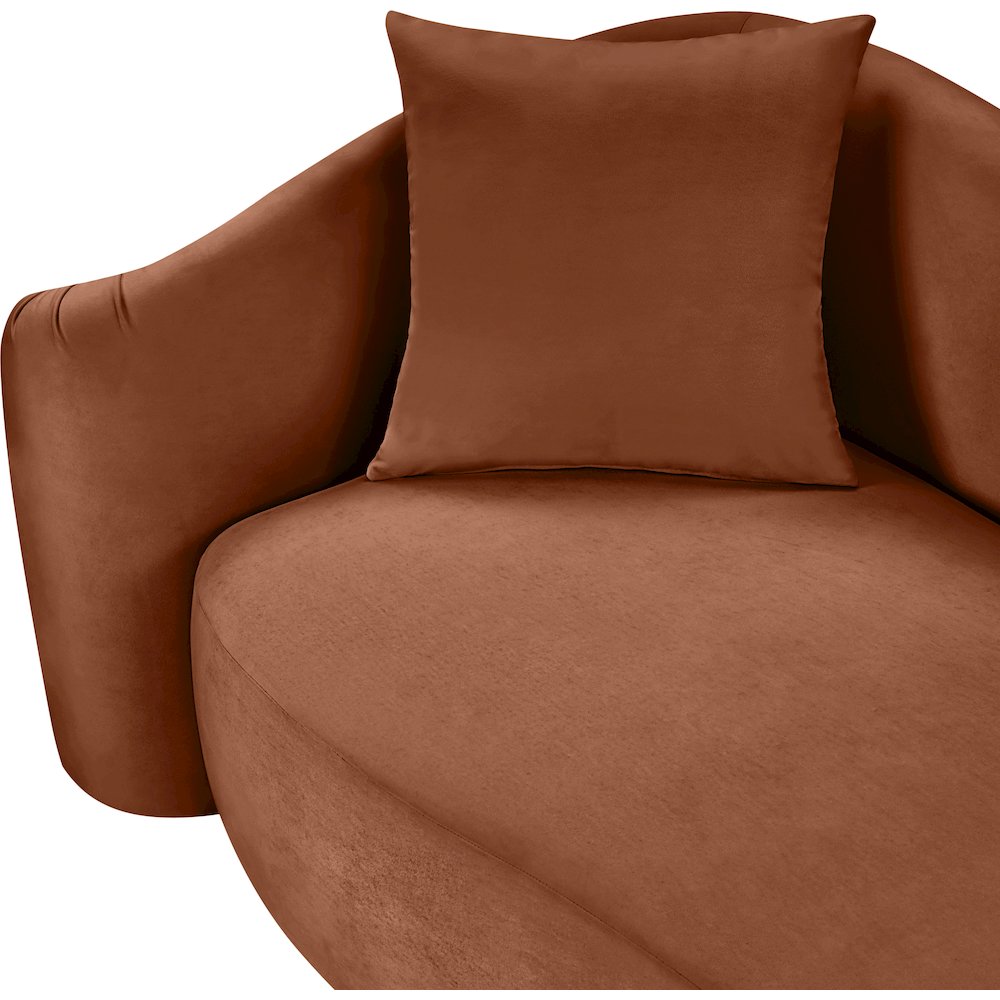 Destin Cognac Velvet Chair. Picture 12