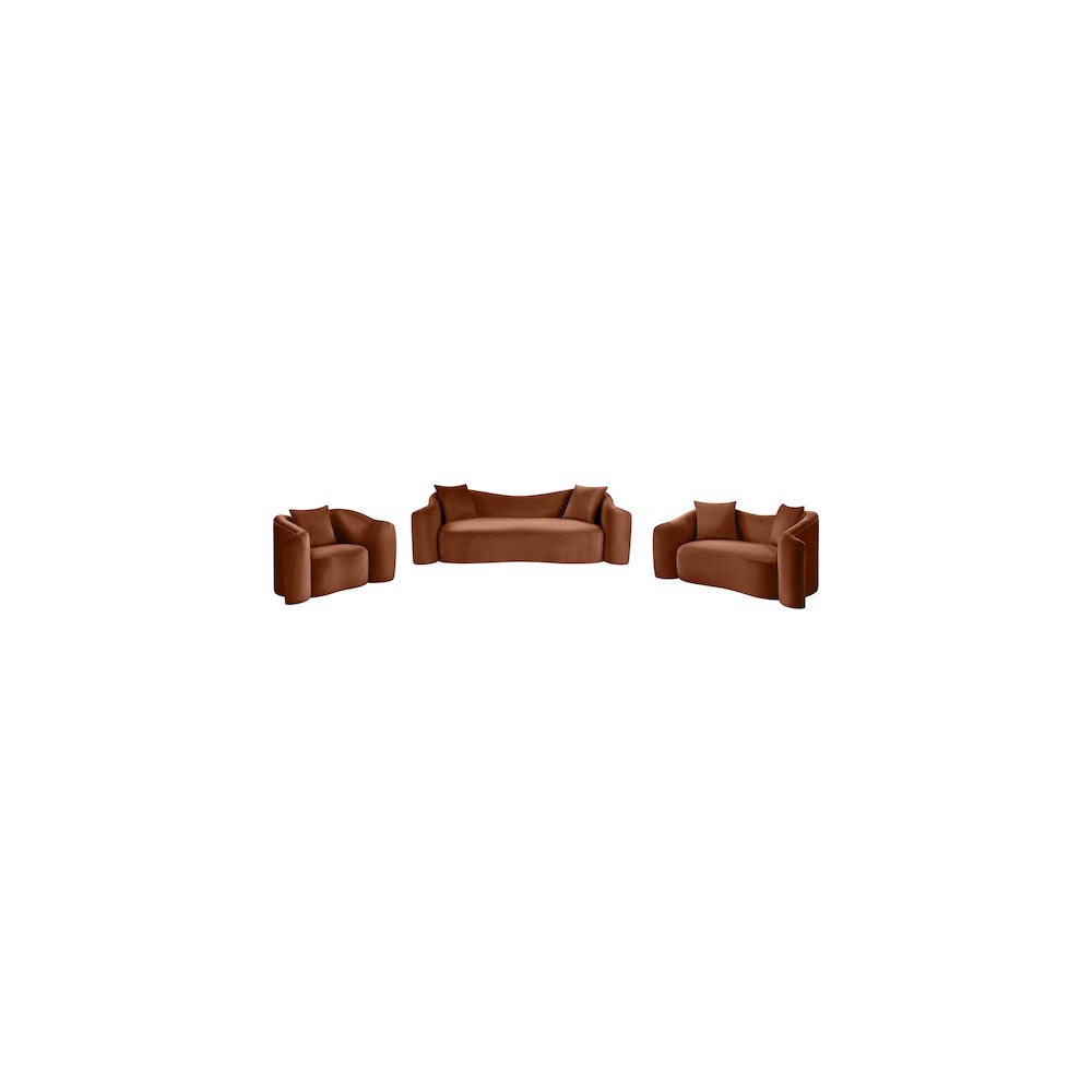 Destin Cognac Velvet Chair. Picture 14