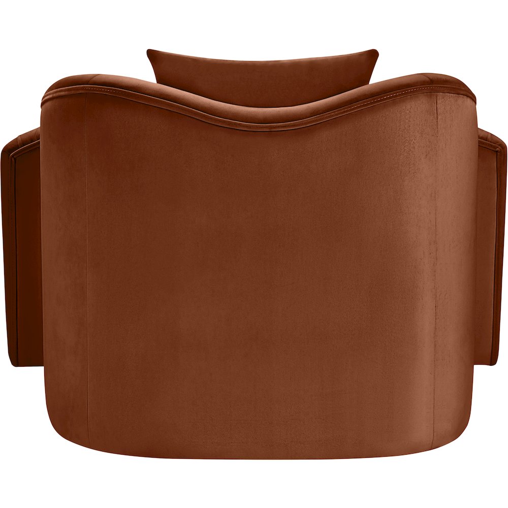 Destin Cognac Velvet Chair. Picture 4