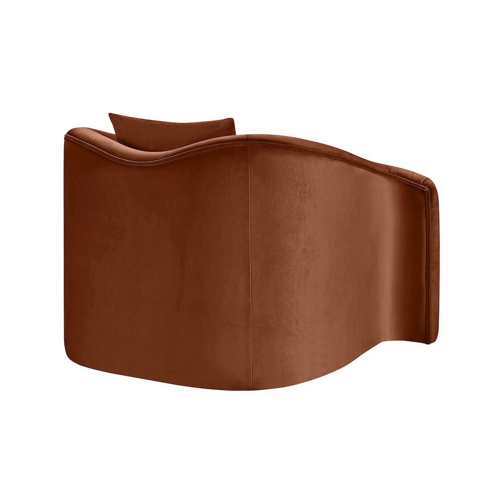 Destin Cognac Velvet Chair. Picture 5