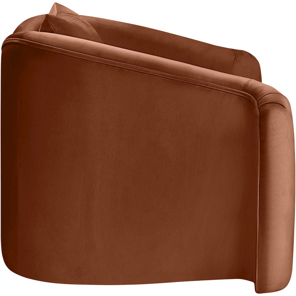 Destin Cognac Velvet Chair. Picture 6