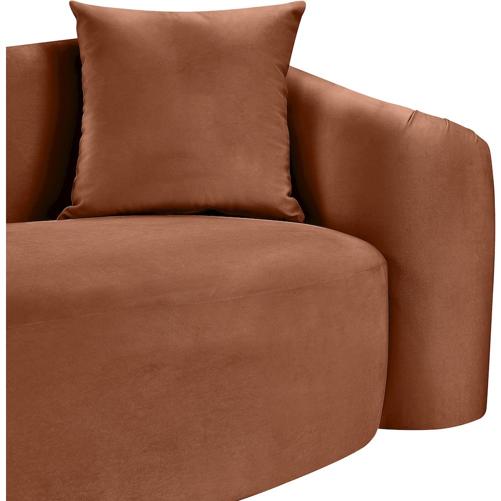 Destin Cognac Velvet Chair. Picture 8