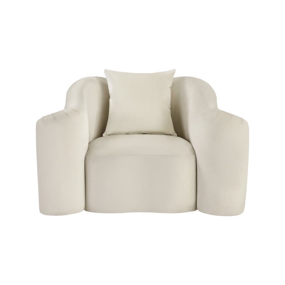 Destin Cream Velvet Chair. Picture 2