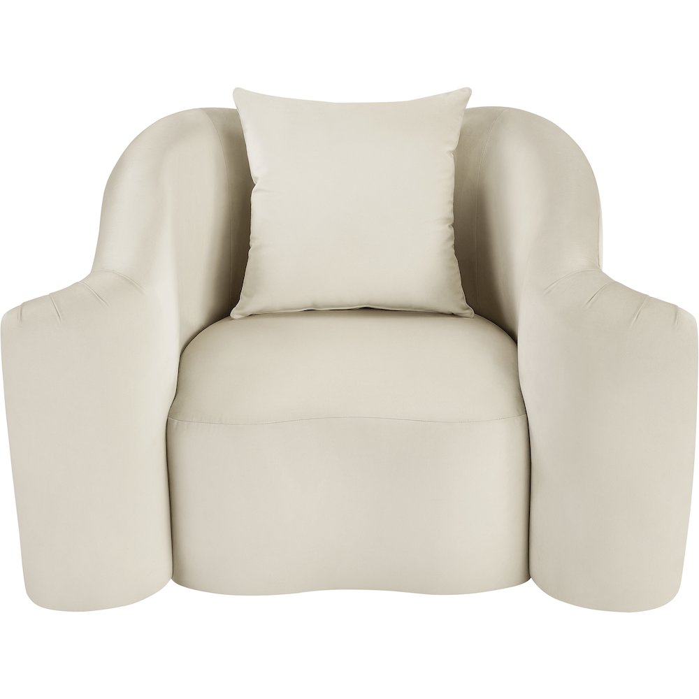 Destin Cream Velvet Chair. Picture 3