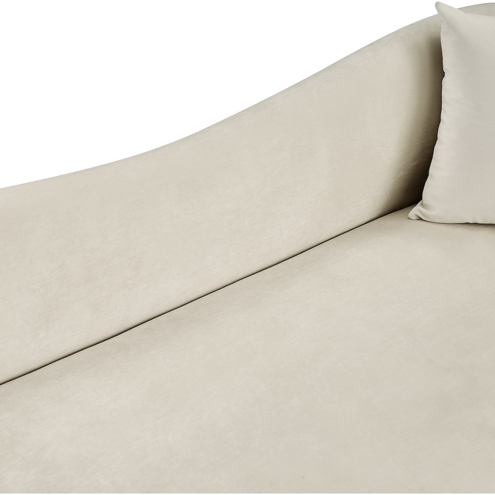 Destin Cream Velvet Loveseat. Picture 7