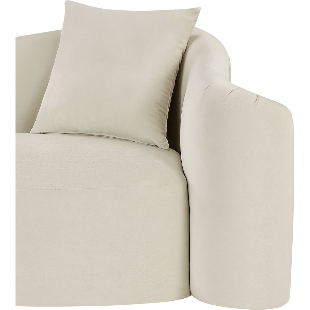 Destin Cream Velvet Sofa. Picture 10