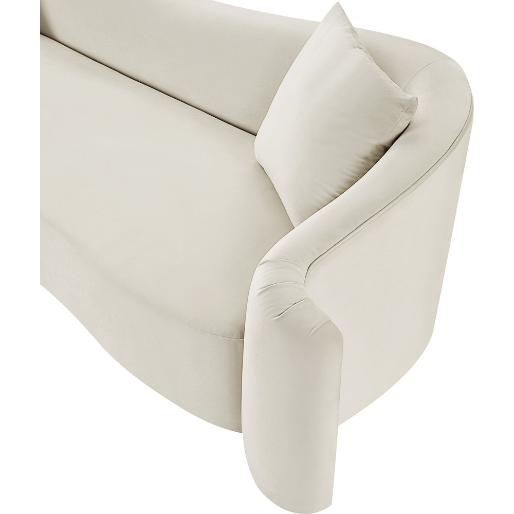 Destin Cream Velvet Sofa. Picture 11