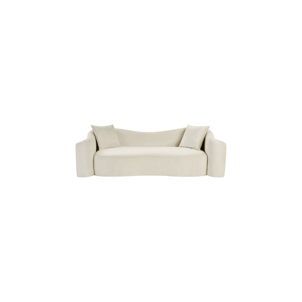 Destin Cream Velvet Sofa. Picture 2