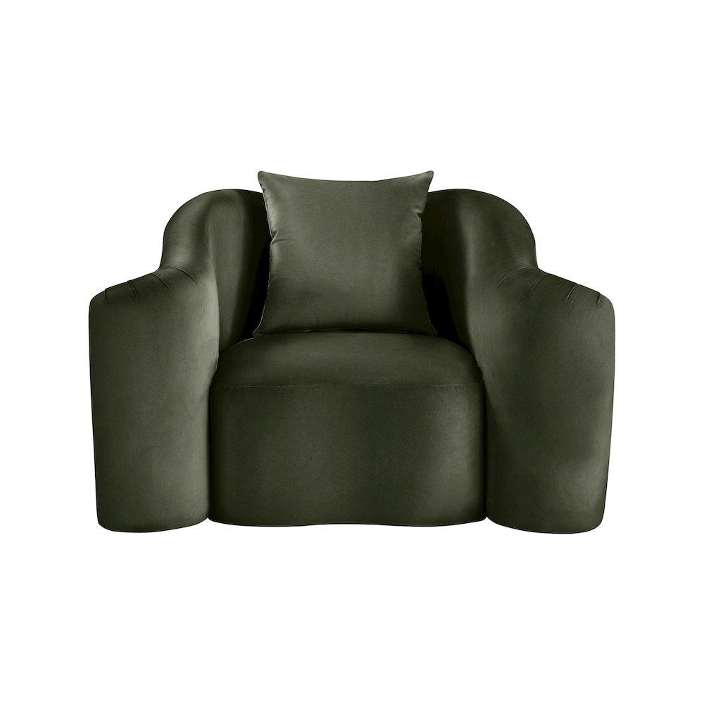 Destin Green Velvet Chair. Picture 2