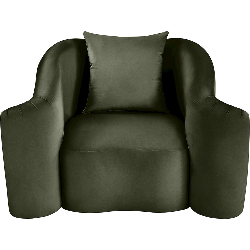 Destin Green Velvet Chair. Picture 3