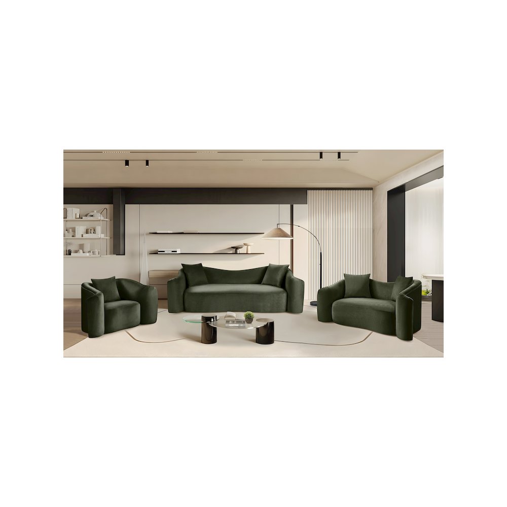Destin Green Velvet Chair. Picture 16