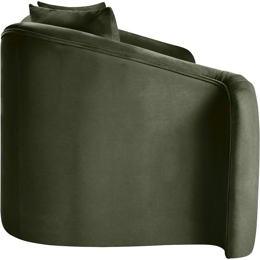 Destin Green Velvet Loveseat. Picture 6