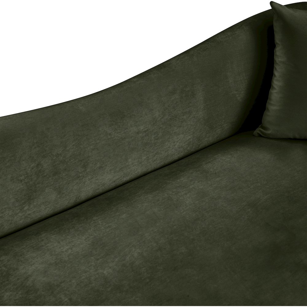 Destin Green Velvet Loveseat. Picture 7