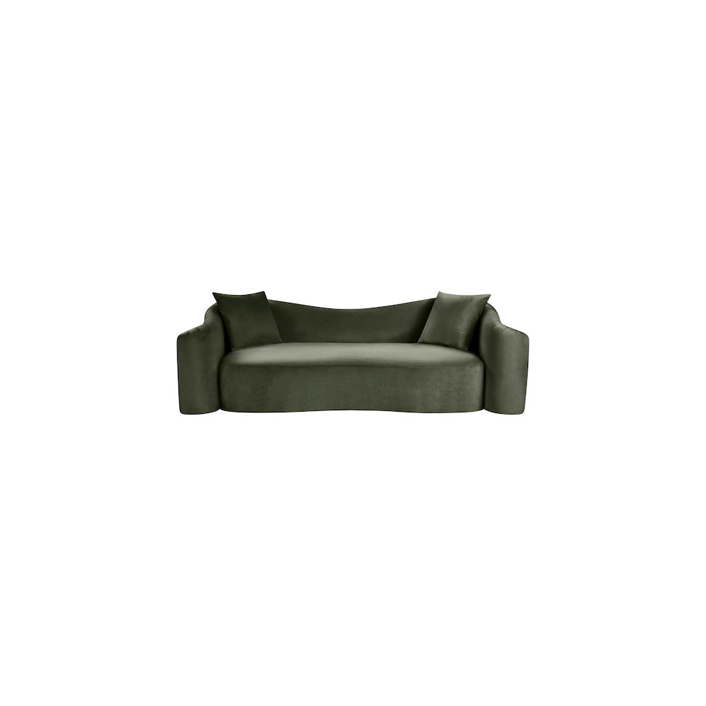 Destin Green Velvet Sofa. Picture 2