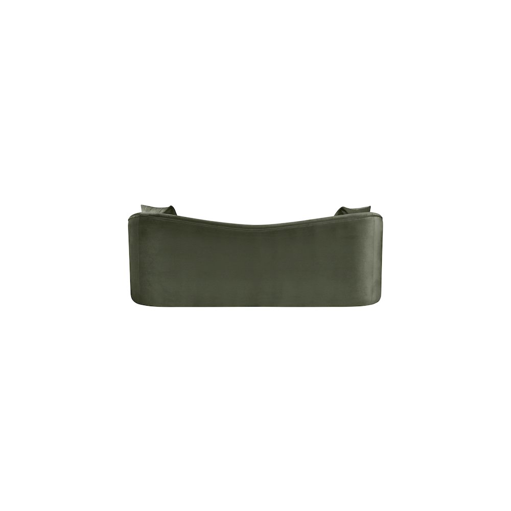 Destin Green Velvet Sofa. Picture 4