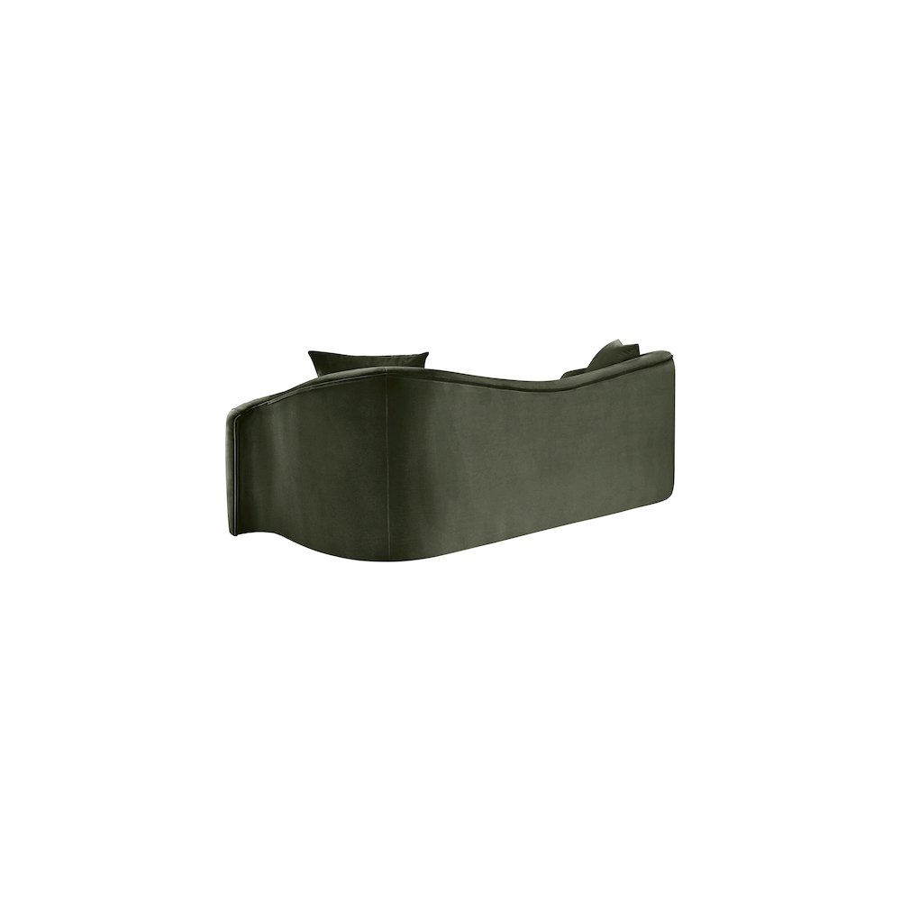 Destin Green Velvet Sofa. Picture 5