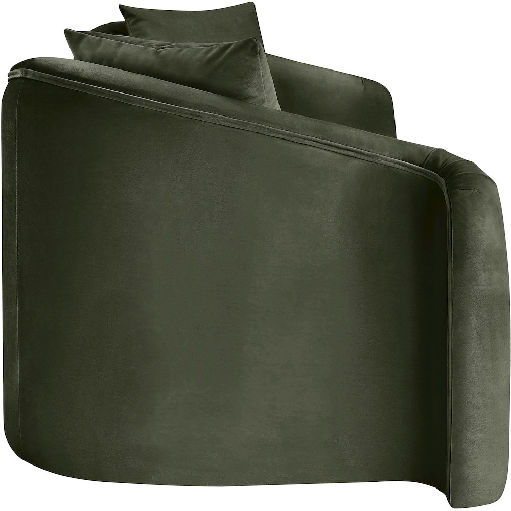 Destin Green Velvet Sofa. Picture 6