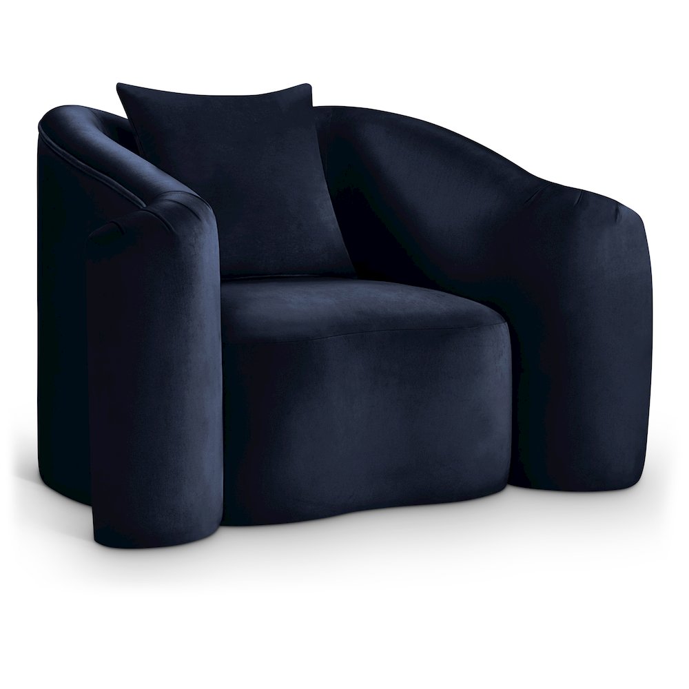 Destin Navy Velvet Chair. Picture 1