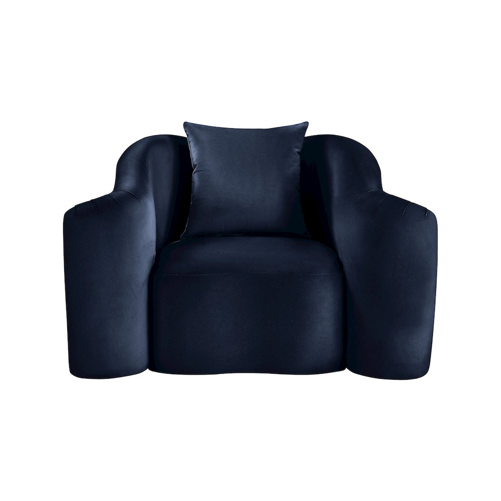 Destin Navy Velvet Chair. Picture 2
