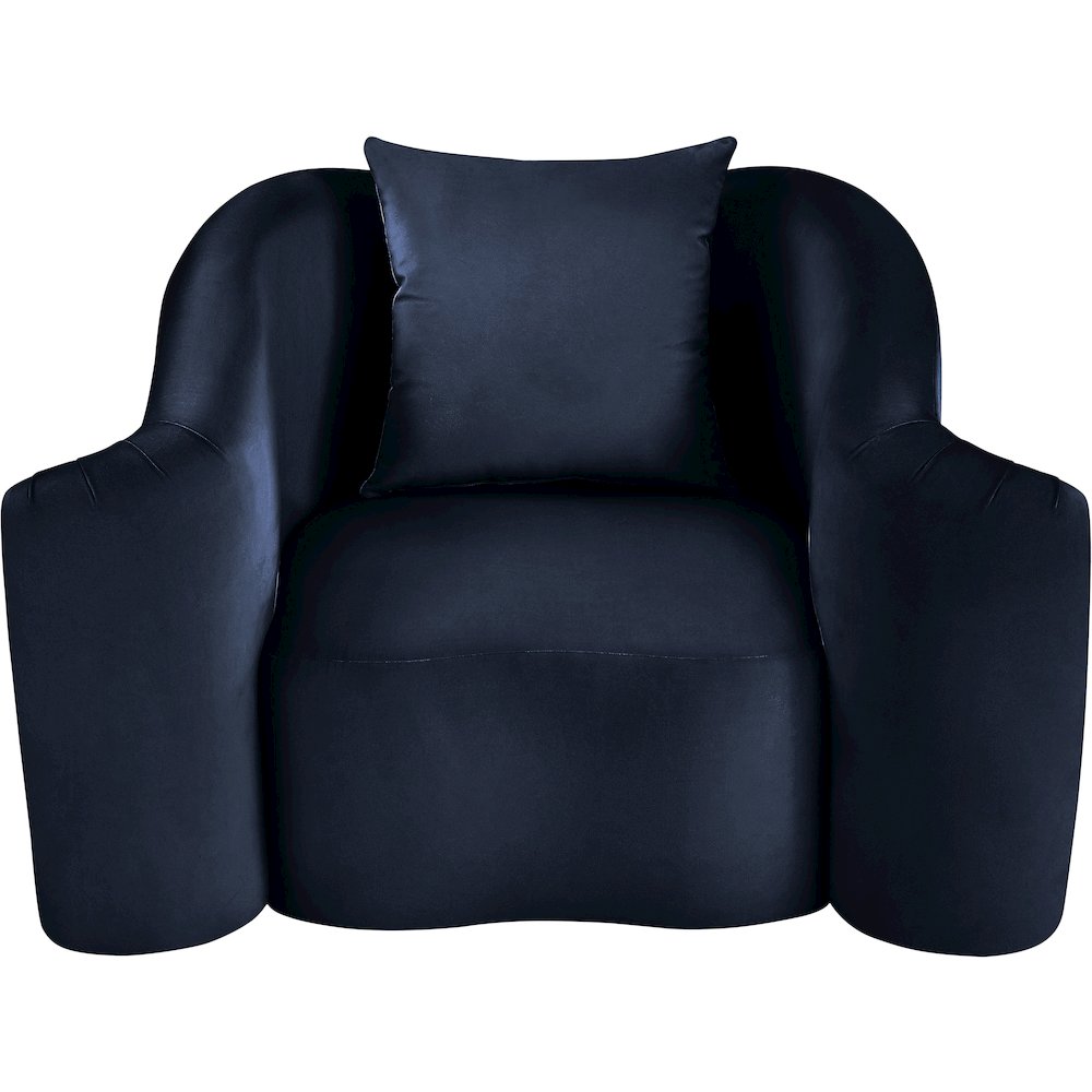 Destin Navy Velvet Chair. Picture 3