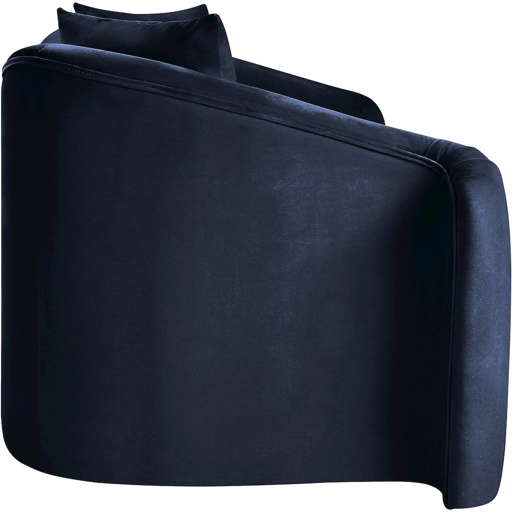 Destin Navy Velvet Loveseat. Picture 6