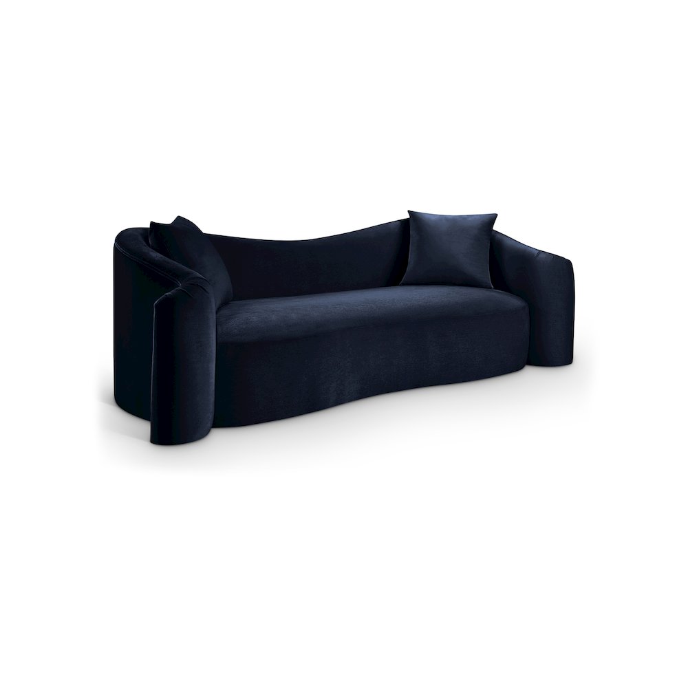 Destin Navy Velvet Sofa. Picture 1