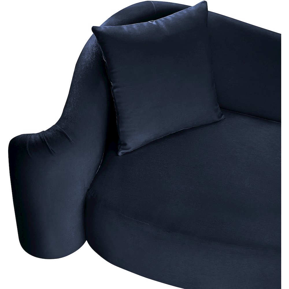 Destin Navy Velvet Sofa. Picture 9