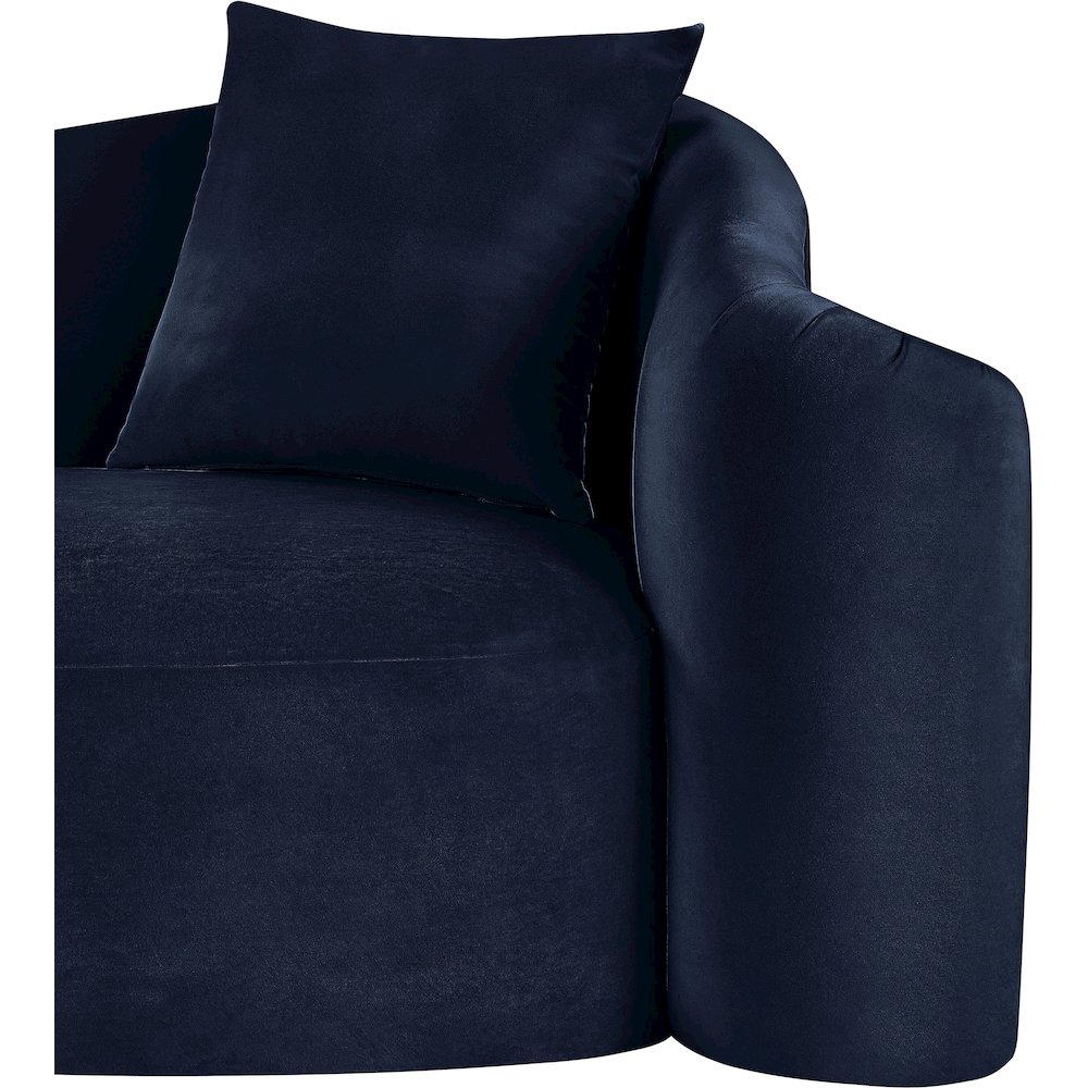 Destin Navy Velvet Sofa. Picture 10