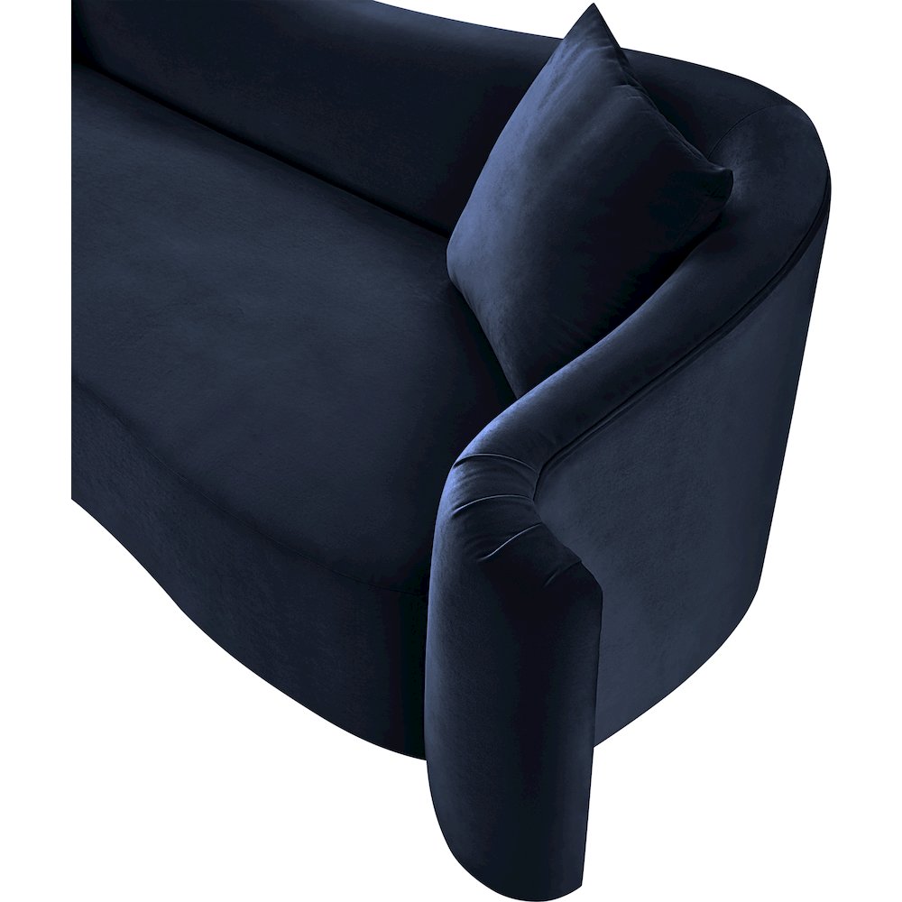 Destin Navy Velvet Sofa. Picture 11