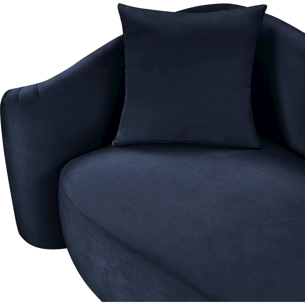 Destin Navy Velvet Sofa. Picture 12