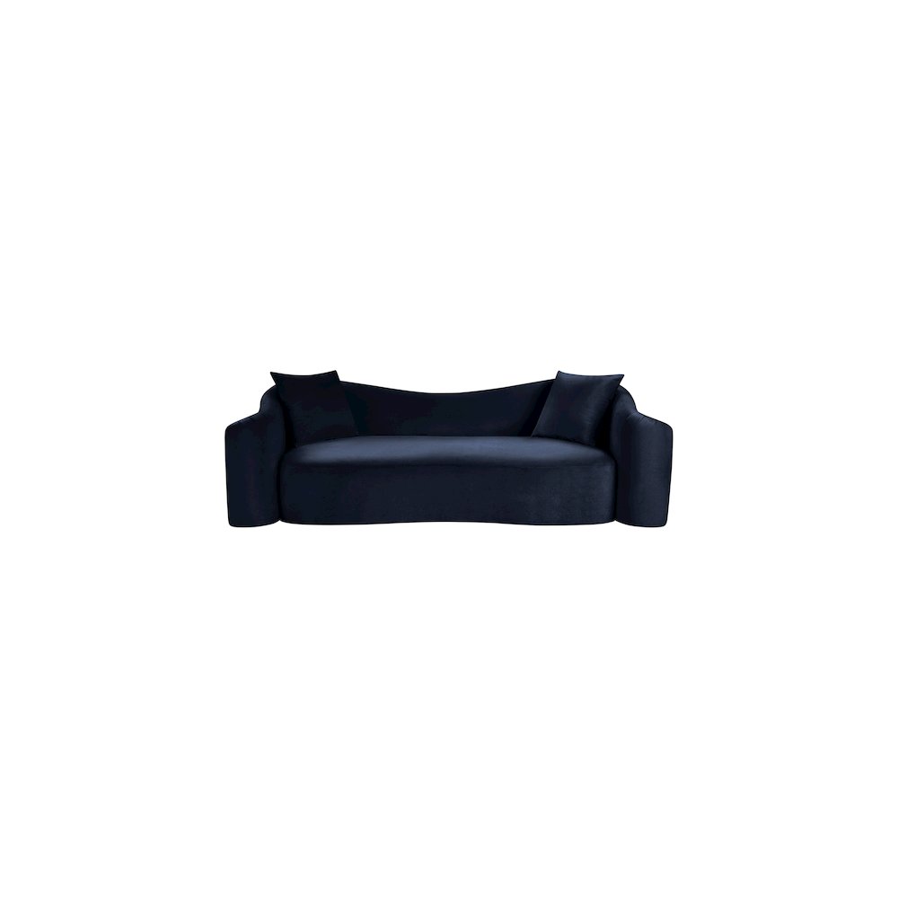 Destin Navy Velvet Sofa. Picture 2